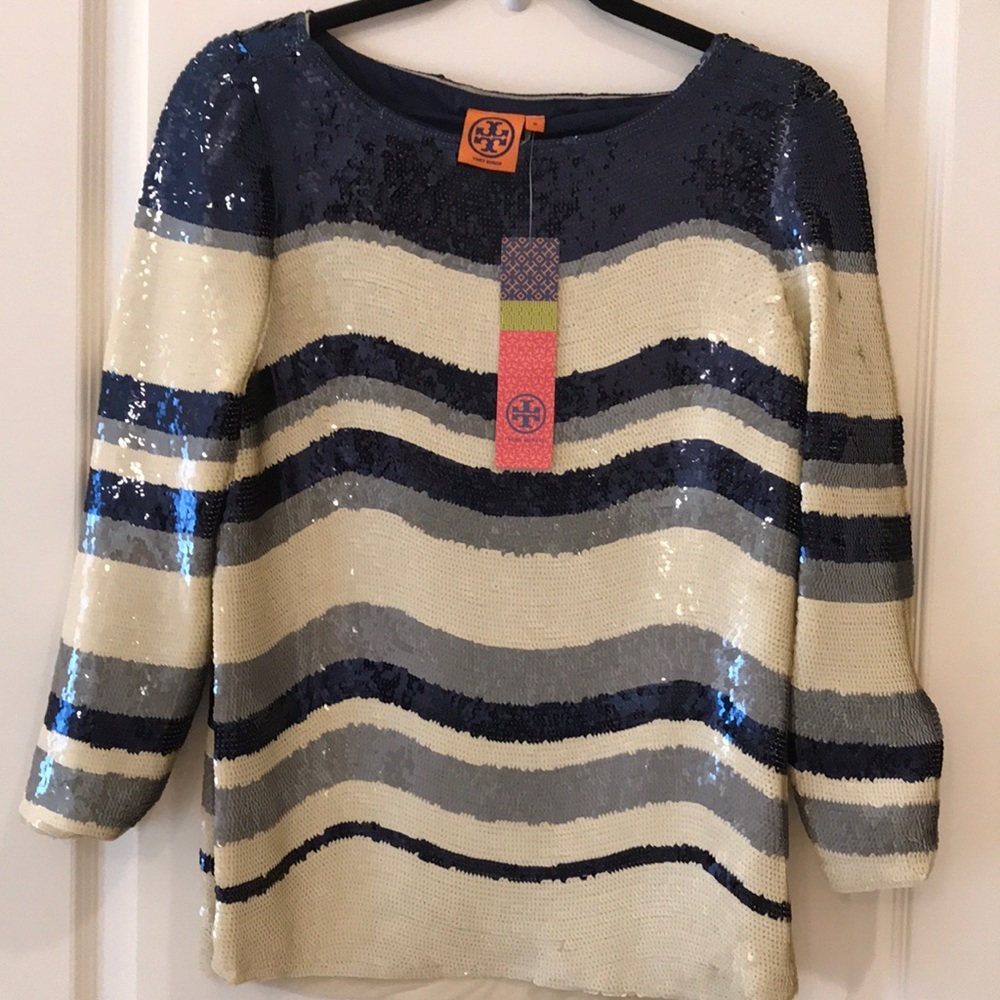 🌟NWT🌟Tory Burch Sequined Jill Top